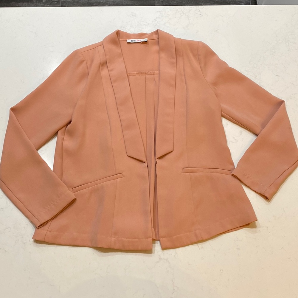 Pleated Pink Blazer